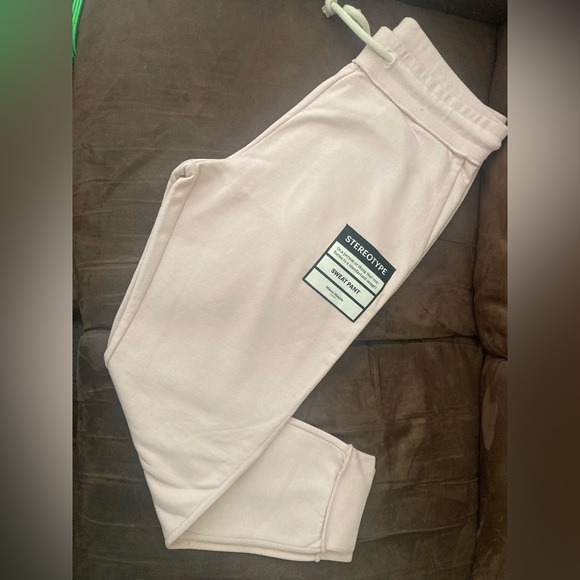 NWT Mens Maison Margiela Stereotype Organic Cotton Sweatpants Size 52 Peony Pink - Picture 13 of 13